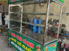 Quầy bán nước inox di động