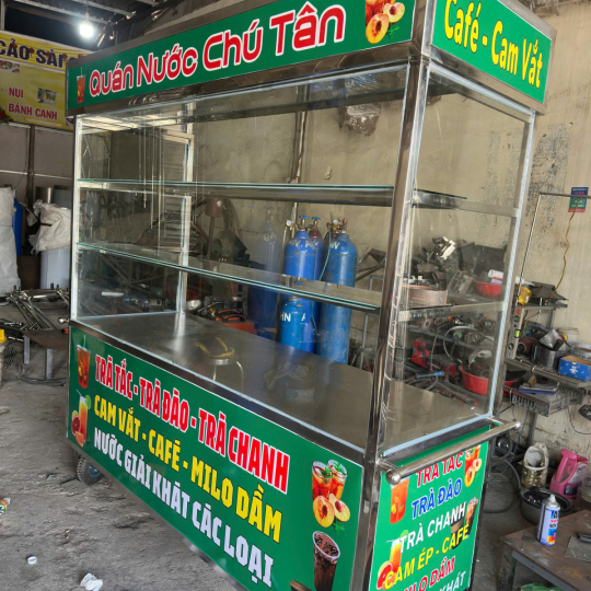 Quầy bán nước inox di động