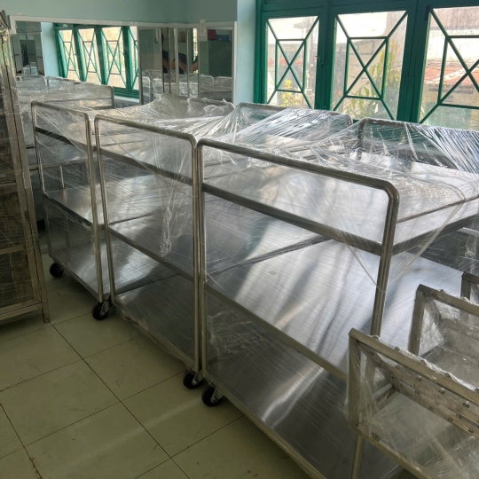 Xe đẩy hàng hàng inox long khánh