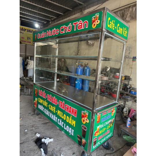 Quầy bán nước inox di động